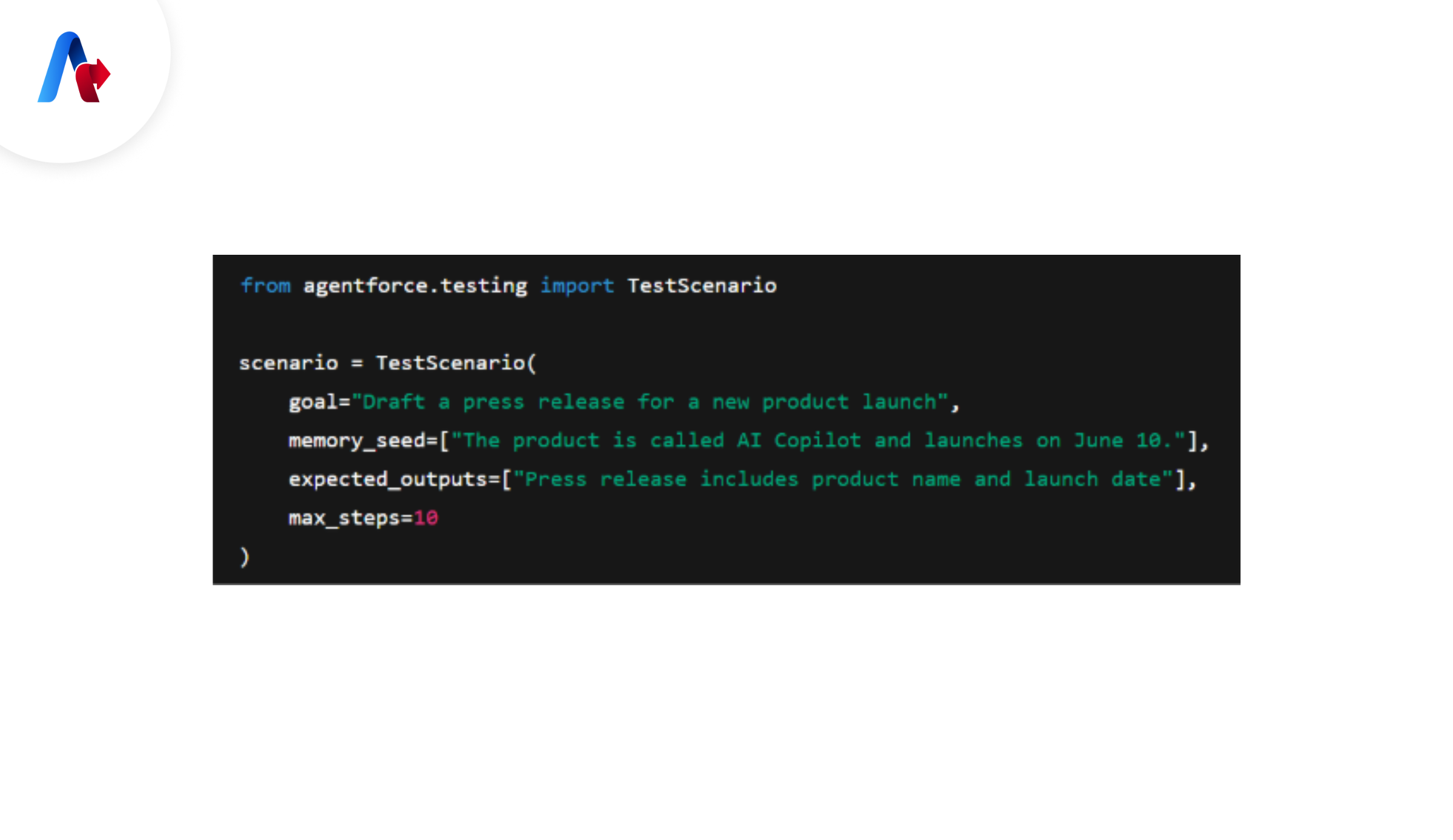 Define a Test Scenario