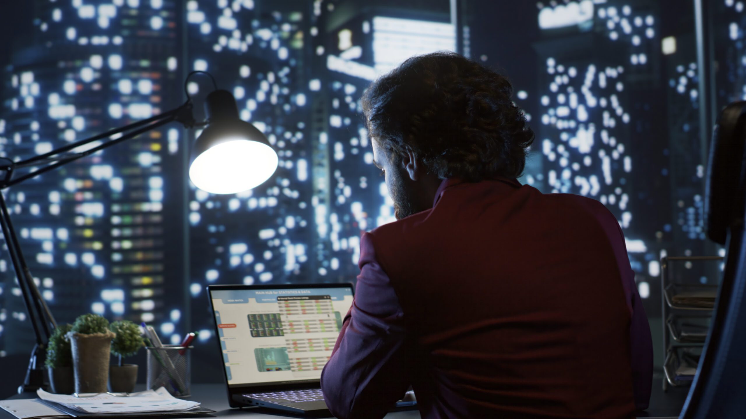 Analyst reviewing authorized financial records and practices